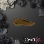Mirrored gold plexiglass Football Shoes (2 pcs, 6x2,5cm)