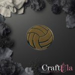 Mirrored gold plexiglass Volleyball Ball (2 pcs, 5x5cm)