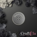 Mirrored silver plexiglass Handmade button 181 (2 pcs, dia 3cm)