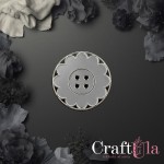 Mirrored silver plexiglass Handmade button 189 (2 pcs, dia 3cm)