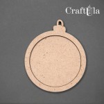 HDF Christmas bauble 18 (9x10,5x0,3 cm, the whole 7,5 cm)