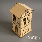 HDF Two-story townhouse – box (23x10,5x10,5cm, thick. 0,3 cm)