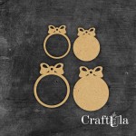 Mini HDF Christmas baubles 241 (8-4x0,3 cm)