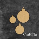 Mini HDF Christmas baubles 254 (8-4x0,3 cm)