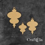 Mini HDF Christmas baubles 255 (8-4x0,3 cm)