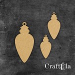 Mini HDF Christmas baubles 256 (8-4x0,3 cm)