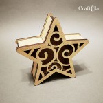HDF 3D Star 284 – lattern, box (height around 15 cm)