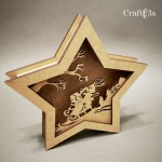 HDF 3D Star 289 – lattern, box (height around 22,5 cm)