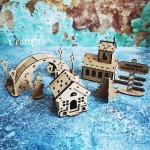 HDF Winter town (largest cm; 0,3 cm)