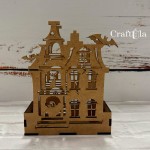 HDF The Haunted Manor 526 box, for tealight illumination (height around 16 cm, thick. 0,3 cm)
