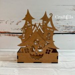 HDF The Haunted Manor 529 box, for tealight illumination (height around 16 cm, thick. 0,3 cm)