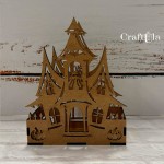 HDF The Haunted Manor 531 box, for tealight illumination (height around 16 cm, thick. 0,3 cm)