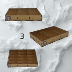HDF box/organizer with compartments 3 (25,5x18,5x4 cm, 15 compartments)