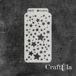 Stencil 0004T – Stars, 8x16 cm x 0,35 mm, semi-translucent