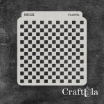 Stencil 0012k – Chessboard, 15x16 cm x 0,35 mm, semi-translucent
