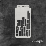 Stencil 0014T – Brick Wall, 8x16 cm x 0,35 mm, semi-translucent