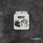 Stencil 004s – USG, 8x9, ,5 cm x 0,35 mm, semi-translucent