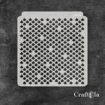 Stencil 0059k – Fish Scales, 15x16 cm x 0,35 mm, semi-translucent