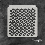 Stencil 0060k – Fish Scales, 15x16 cm x 0,35 mm, semi-translucent
