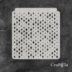 Stencil 0061k – Rhombuses, 15x16 cm x 0,35 mm, semi-translucent