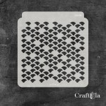 Stencil 0062k – Fish Scales, 15x16 cm x 0,35 mm, semi-translucent