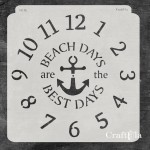 Stencil 011XL – Ahoj Clock – big, 30x22 cm x 0,35 mm, semi-translucent