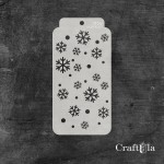 Stencil 0156 – Snowflakes, 8x16 cm x 0,35 mm, semi-translucent