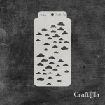 Stencil 015T – Cloudes, 8x16 cm x 0,35 mm, semi-translucent