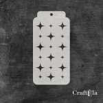 Stencil 0166 – Stars, 8x16 cm x 0,35 mm, semi-translucent