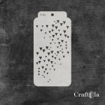 Stencil 016T – Triangles, 8x16 cm x 0,35 mm, semi-translucent
