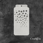 Stencil 017T – Background, 8x16 cm x 0,35 mm, semi-translucent