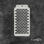 Stencil 019T – Bricks, x16 cm x 0,35 mm, semi-translucent