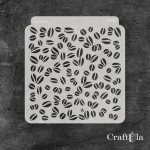 Stencil 0203 – Coffee beans, 15x16 cm x 0,35 mm, semi-translucent