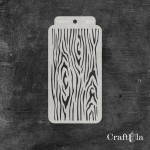 Stencil 0210 – Wood Grain, 8x16 cm x 0,35 mm, semi-translucent