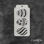Stencil 0221 – Easter Eggs, 8x16 cm x 0,35 mm, semi-translucent