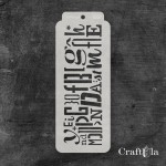 Stencil 0227 – Letters, 8x20 cm x 0,35 mm, semi-translucent