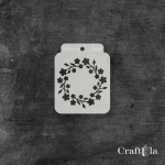 Stencil 0233 – Frame, 8x9,5 cm x 0,35 mm, semi-translucent