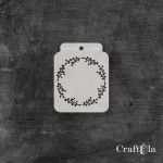 Stencil 0235 – Frame, 8x9,5 cm x 0,35 mm, semi-translucent