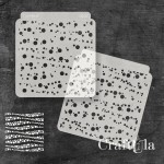 Set of stencils 0237 – Double, 2 pcs, 15x16 cm x 0,35 mm, semi-translucent