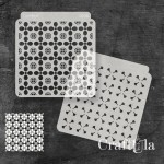 Set of stencils 0238 – Double, 2 pcs, 15x16 cm x 0,35 mm, semi-translucent