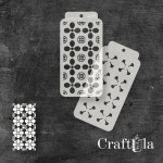 Set of stencils 0238 – Double, 2 pcs, 8x16 cm x 0,35 mm, semi-translucent