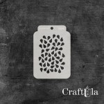 Stencil ATC 269, 8x11,5 cm x 0,35 mm, semi-translucent