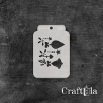 Stencil ATC 287, 8x11,5 cm x 0,35 mm, semi-translucent