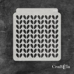 Stencil 065 – Leaves, 15x16 cm x 0,35 mm, semi-translucent