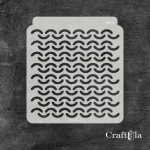 Stencil 076 – Dashes, 15x16 cm x 0,35 mm, semi-translucent