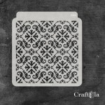 Stencil 084 – Swirls, 15x16 cm x 0,35 mm, semi-translucent