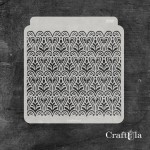 Stencil 089 – Swirls, 15x16 cm x 0,35 mm, semi-translucent