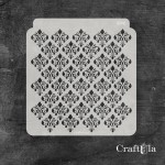 Stencil 090 – Swirls, 15x16 cm x 0,35 mm, semi-translucent