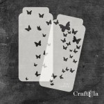 Set of stencils 3D – 147, Butterflies, 2 pcs, 8x16 cm x 0,35 mm, semi-translucent