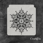 Stencil 150 – Snowflake, 15x16 cm x 0,35 mm, semi-translucent